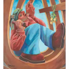Jonathan Robertson, THE BOATBUILDER, oil on canvas