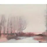 Mardi Barrie, SIMPLY WINTER SUNSET, mixed media on board