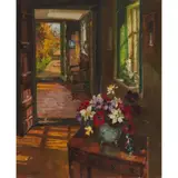 Herbert Davis Richter, THE TUDOR COTTAGE, oil on canvas