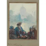 Thomas Hutchison Peddie, ABOUT IT & ABOUT (OMAR KHAYYAM), ink, watercolour and gouache