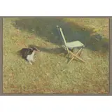 David Tindle, DOG AND CHAIR, Tempera on board