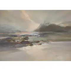 Oscar Goodall, SKY & ROCKS, oil on board