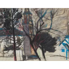 David M. Martin, THE TOWER, pastel