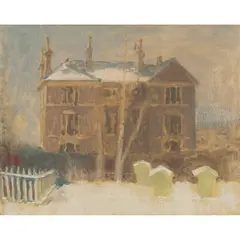 WINTER GARDEN by Margaret Thomas, oil on canvas, sold Mar 2021