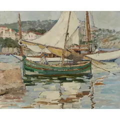 Jeka Kemp, A MIDI HARBOUR, oil on board