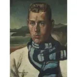 James McIntosh Patrick, THE STRIPED SCARF, 1932, oil on canvas