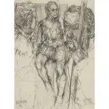 John Bellany, FIGURE STUDIES, 1962, pencil