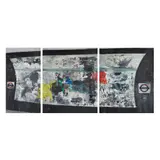 Jock McFadyen, BANK STATION (TRIPTYCH), 1997, oil on canvas in three parts