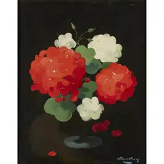 HYDRANGEAS by Stuart Park, oil on canvas, sold Jan 2021
