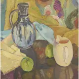 Penelope Beaton, STILL-LIFE WITH BLUE JUG, oil on canvas