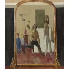 JOHN BOYD - WIFE AND FAMILY by John G. Boyd, 1970, oil on canvas, sold Jan 2021