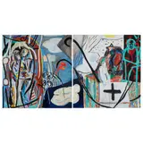 Caroline McNairn, UNTITLED (DIPTYCH), Oil on canvas across two parts