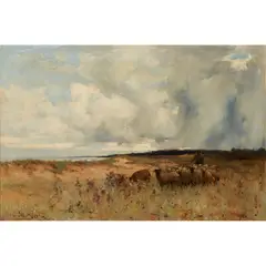 Joseph Milne, MOVING PASTURE, oil on canvas