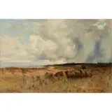 Joseph Milne, MOVING PASTURE, oil on canvas