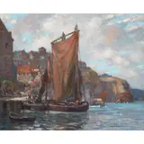 James Whitelaw Hamilton, RETURN OF THE FISHING FLEET, oil on canvas