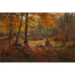 AUTUMN GLORY by Louis Bosworth Hurt, oil on board, sold Jun 2021