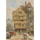 Louise Rayner, BARRON'S WOOLLEN AND RAG STORE, EDINBURGH, watercolour