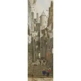 Louise Rayner, FIGURES IN AN EDINBURGH CLOSE, watercolour
