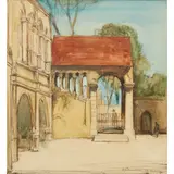 Sir David Young Cameron, PILGRIM'S PORCH, CANTERBURY