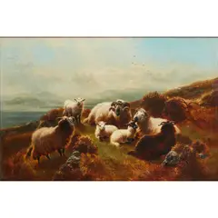 William Watson, ON THE MOUNTAINS, LOCH AWE, oil on canvas