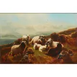 William Watson, ON THE MOUNTAINS, LOCH AWE, oil on canvas