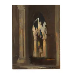 ST. GILES - A STUDY by Patrick William Adam, oil on canvas laid down on board, sold Jun 2021