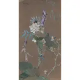 Edwin John Alexander, BRAMBLE AND PURPLE VETCH, watercolour on oatmeal paper