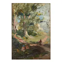 William Marshall Brown, THE MILL ROAD, COCKBURNSPATH, oil on board