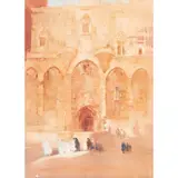 THE PAPAL PALACE, AVIGNON by William Russell Flint, watercolour, sold Jun 2021