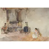 THE COUSIN FROM VALENCE by William Russell Flint, watercolour, sold Jun 2021