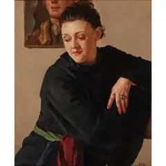 John Aubrey, PORTRAIT OF A LADY, oil on canvas