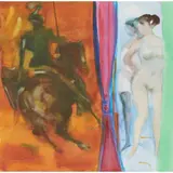 Robin Philipson, SPECTATORS I, Watercolour