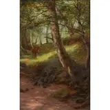 Joseph Farquharson, DEER IN A FOREST GLADE