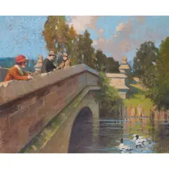 George Henry, THE BRIDGE, oil on canvas