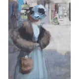 George Henry, OFF TO THE MILLINER, watercolour