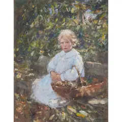 Robert Gemmell Hutchison, THE YOUNG GARDENER, oil on canvas