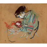 Joan Eardley, GIRL WITH STRIPED JERSEY