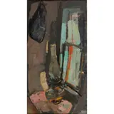 Joan Eardley, THE OIL LAMP, Oil on board