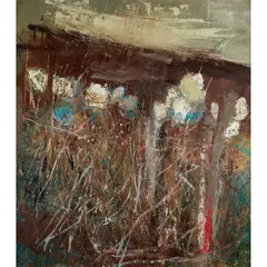 Joan Eardley, THISTLEDOWN CATTERLINE, Oil on board
