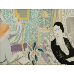 Vanessa Bell, The School Room, circa 1937, lithograph, published by Contemporary Lithographs Ltd