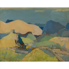 Teng-Hiok Chiu, The Great Wall of China, 1931, oil on canvas