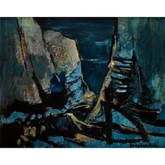 La Valleuse by Jeff Friboulet, oil on canvas, sold Apr 2021