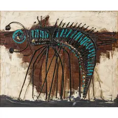 Insect by Cesare Peverelli, oil on canvas, sold Apr 2021