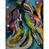 Edward Wolfe, Abstract, mixed media