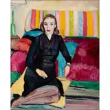 Edward Wolfe, Joanne Vaughan in Black Dress, 1942, oil on canvas