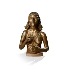 Jacob Epstein, Sixth Portrait of Kathleen, originally conceived 1941, bronze with gilded patina