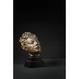 Jacob Epstein, Third Portrait of Meum (mask), conceived in 1918, bronze, on a stepped base