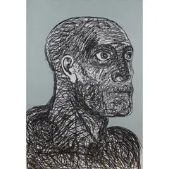 Elisabeth Frink, Head, 1988, screen-print in two colours on BFK Rives white paper