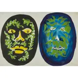 John Piper, Foliate Heads, gouache on paper