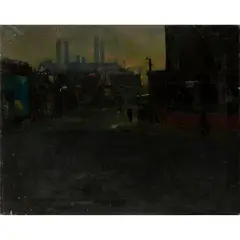 Christopher Chamberlain, Watney Ales, Fulham, oil on canvas